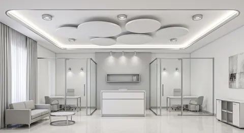 تصميم قواطع غرف زجاج شفاف بدون إطار ظاهر
