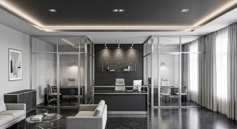 تصميم قواطع قواطع زجاج شفاف بطابع داكن