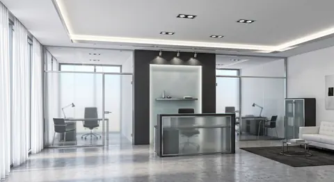 تصميم قواطع غرفة اجتماعات بزجاج شفاف